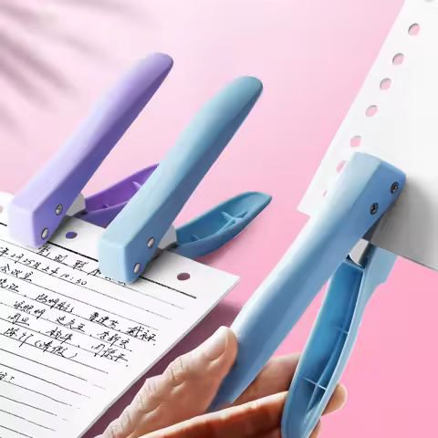 M&G Single Hole Punch Portable, 6mm round hole diameter, punches 8-10 pages, office and school bindi