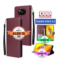 Case Flip Buku Untuk  XIAOMI POCO X3 NFC/ X3 PRO/POCO X3 Wallet Case Kulit - Casing Dompet Case Wall