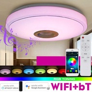 Smuxi LED Ceiling Light RGB Ceiling Light Bluetooth Speaker 36W 32cm