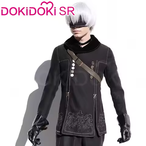 【Ready for Ship】9S Cosplay Cotsume Game DokiDoki-SR Men Black Cool Suits Jacket 9S Costume Cosplay