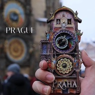 High-Quality Cultural Creative Refrigerator Stickers Macau Same Style Czech Prague Square Astronomic