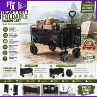 FunTech Camping Trolley Wagon Foldable Trolley Camping Wagon Table Set Outdoor Trolley Folding