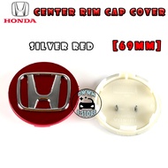 4 units Honda Mugen Rim Cap 69mm [RED] Wheel Center Caps Emblems Tyre Caps Decoration for HRV BRV CRV CIVIC ACCORD