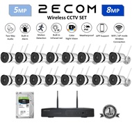 2ecom 8mp 5mp Wifi CCTV Set Wireless Audio CCTV outdoor bullet HD 4k walkie talkie harddisk seagate 