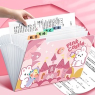 New Cartoon A4 Large-Capacity Organ Bag Vertical Folder Multi-Layer Insert Test Paper Storage Bag Fi
