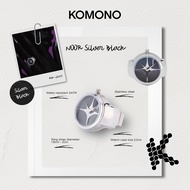Komono Noor - Silver Black | Stainless Steel | Ring Watch