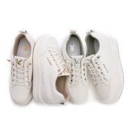 PLAYBOY Eight-Star Praise 7cm Inner Heightening Platform Shoes-White Green/White Apricot (PY1067)