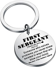 Lywjyb Birdgot E-8 US Army First Sergeant US Army Rank Keychain 1SG Appreciation Gift Army Military 