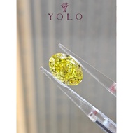 YOLO Lab-grown diamond Oval 5.07ct Fancy vivid yellow--8760950564934