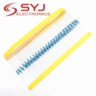 100pcs 1/4W Metal film resistor 1R ~ 1M 100R 220R 330R 1K 1.5K 2.2K 3.3K 4.7K 10K 22K 47K 100K 100 2