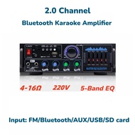 4000W Power Amplifier Bluetooth Karaoke 2 Channel Hifi USB SD Card DC 12V Car Audio Home Amplifier