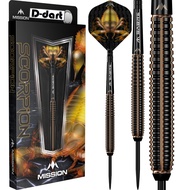 MISSION STEEL TIP DARTS - 22G/24G SCORPION 90% Tungsten Dart Set Original Steel Dart (ARROW DART KEL