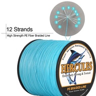 HERCULES 500M 12 Strands Tali Sulam 12x Tali Pancing Benang 12x Halus Braided Fishing Line x12 PE