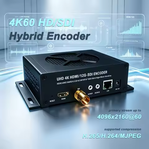 High-definition audio and video encoding supports simultaneous SDI and Hdmi input (1 x 4K 60fps + 1 
