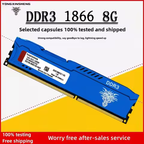 Blue DDR3 RAM 8GB 1600MHZ 1866MHZ 240Pin CL11 DIMMPC3-12800 PC Desktop RAM Memory 1.5V Computer part