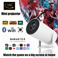 HY300 Portable Projector 4K Home Cinema Android 13 Projector Portable 1080P Dual WiFi Bluetooth Larg