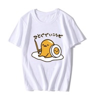 Lazy Egg Print T Shirt Gudetama Tshirts Short Sleeve Shirt Kawaii Harajuku Tshirts  Popular versatil