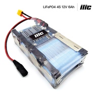 ilic แบตเตอรี่ลิเธียมฟอสเฟต LiFePO4 32700 4S 12V 6000mAh รุ่นหัวน๊อต ติดตั้ง BMS