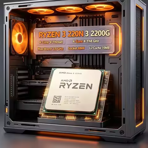 AMD Ryzen 3 2200G R3 2200G Socket AM4 APU Processor 14nm Vega 8 Graphics 4 Core 4 Thread 3.5GHz Base