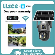TIMI V380 Pro Dual Lens Solar Wireless CCTV WIFI Camera 360 PTZ CCTV Outdoor IP66 Mobile Tracking Bi