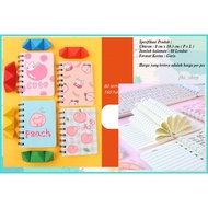 Notebook Mini Cute Notebook BotebookA7 Aesthetic Notebook Mini Pocket Notebook Cute Peach A7