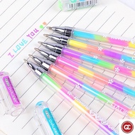 QC 1PC 6-Color Rainbow Pen Multi Color Large-Capacity Chalk Pen Fluorescence Highlighter for Black Paper Drawing Paint