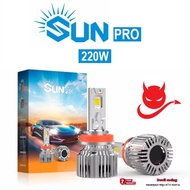 NAOEVO SUN 220W LED Headlight Bulb H4 H7 H11 Car Light 6500K (2-Year Full Thai Warranty) Canbus
