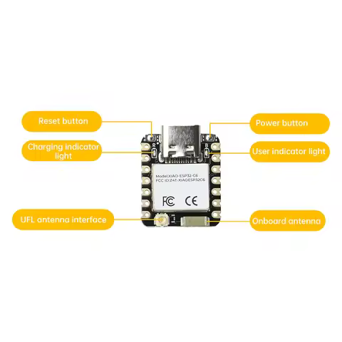 ESP32-C6 ESP32 C3 Seeed Studio For XIAO ESP32C6 WiFi6 Bluetooth ESP32-C6 Support Zigbee Smart Home I