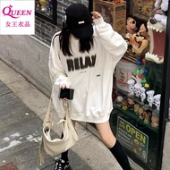 韓版 無 帽 上衣女韓版 ins 潮 ins  Super Hot Street Sweet Cool Top ins超火炸街甜酷风薄款卫衣女2025新款宽松oversize韩版无帽上衣 Ins Th