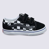 รองเท้าเด็กVANS OLD SKOOL V (1_4 YEARS) LOGO CHECK BLACK WHITE TODDLER สินค้ามีประกันแท้