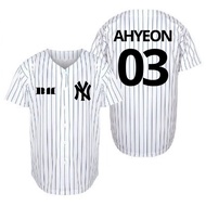Kpop baseball Jersey striped baby monster ruka rami chiquita ahyeon korea korea asa rora pharita bab