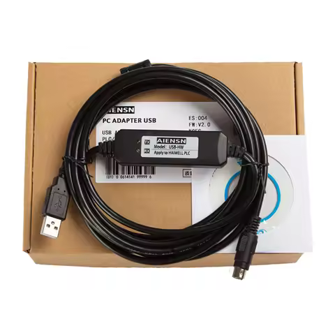 Suitable for HaiWell PLC E/S/H/C/T series programming cable download cable round head 4-pin USB-HW
