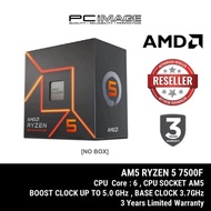 AMD RYZEN 5 7500F 3.7GHZ/5.0GHZ, 6C/12T, 32MB CACHE, NO GRAPHICS, AM5 PROCESSOR CPU (3YW)(RYZEN5-750