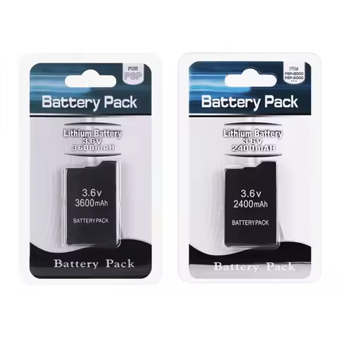 3.6V 3600mAh Rechargeable Lithium Battery for PSP 1000 PSP-S110 2400mAh Replacement Batteries for PS