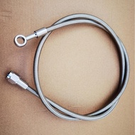 12"-72" AN4 Uncoated Stainless Braided Universal Hydraulic Brake Clutch Gauge Turbo Vacuum Oil Hose 