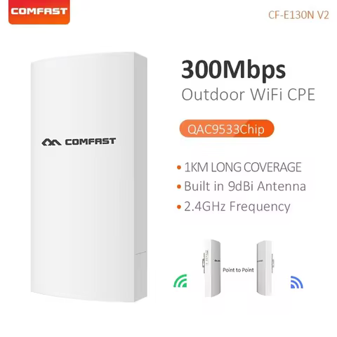 COMFAST Wireless Outdoor CPE Bridge For Long Range IP Camera Project 300mbps 2.4G QCA9533 Transmissi