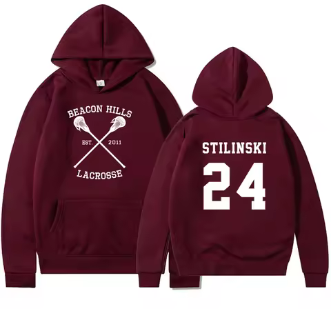 Teen Wolf Hoodie Beacon Hills Lacrosse Hoodie Stilinski 24 Teen Wolf Hooded Sweatshirt Dylan Obrien