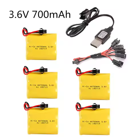 3.6V 700mah AA NI-CD M Battery with Charger Electric toys car ship robot rechargeable AA 3.6V 700 ma