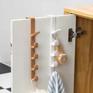 GANTUNGAN DFANCCIE 5-Hook Door Clothes Hanger Wardrobe Hat Bag Door Hanger 5 Nail-FreeHOOK