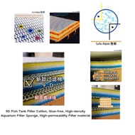 9D/12D Fish Tank Filter Cotton, Glue-free, High-density Aquarium Filter Sponge, High-permeability Fi