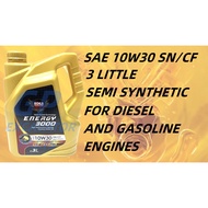 (100% ORIGINAL)EOILS ENEGRY 3000 SAE10W30 SN/CF SEMI SYNTHETIC FOR DIESEL AND GASOLINE ENGINES OILS 