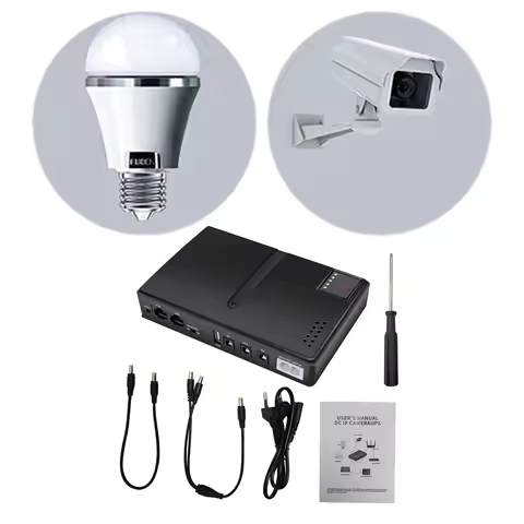 DC1018L Mini Portable UPS Backup Power Adapters 5V 9V 12V Battery Backup UPS Backup Battery for WiFi