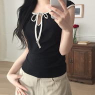 Girly Camisole with Contrasting Straps - Light Summer Top