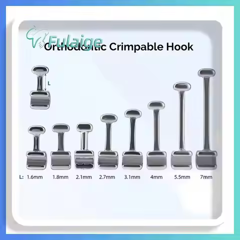 Dental Orthodontic Crimpable Hooks Ball T Shape AZDENT Archwire Stops Bracket Locks for Fixed Slidin
