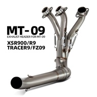 For Yamaha R9 FZ09 MT09 XSR900 TRACER 9GT 2021-2026 Motorcycle Exhaust system Stainless steel header