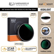 K&F KNF Variable Fader ND8-ND2000 MC Variable ND Filter 52mm