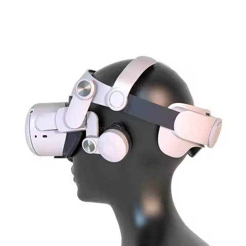 Head Strap with Ear Muffs For Meta/Oculus Quest 2 VR Headset Enhanced Sound Adjustable Comfort Elite