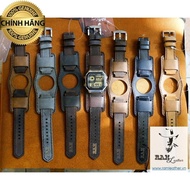 (Free Full Accessories) COMBO Genuine Cowhide Leather Watch Strap In Gray + R.M Buddrap B2 German Army Gray Enough SIZE.