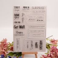 c 0561 Blessings sorry Label Frame 1945 get well English Seal Transparent Crystal