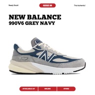 New Balance 990 V6 Gray Navy 100% Original Sneakers Casual Men Women Shoes Ori Shoes Men Shoes Women Running Shoes New Balance Original